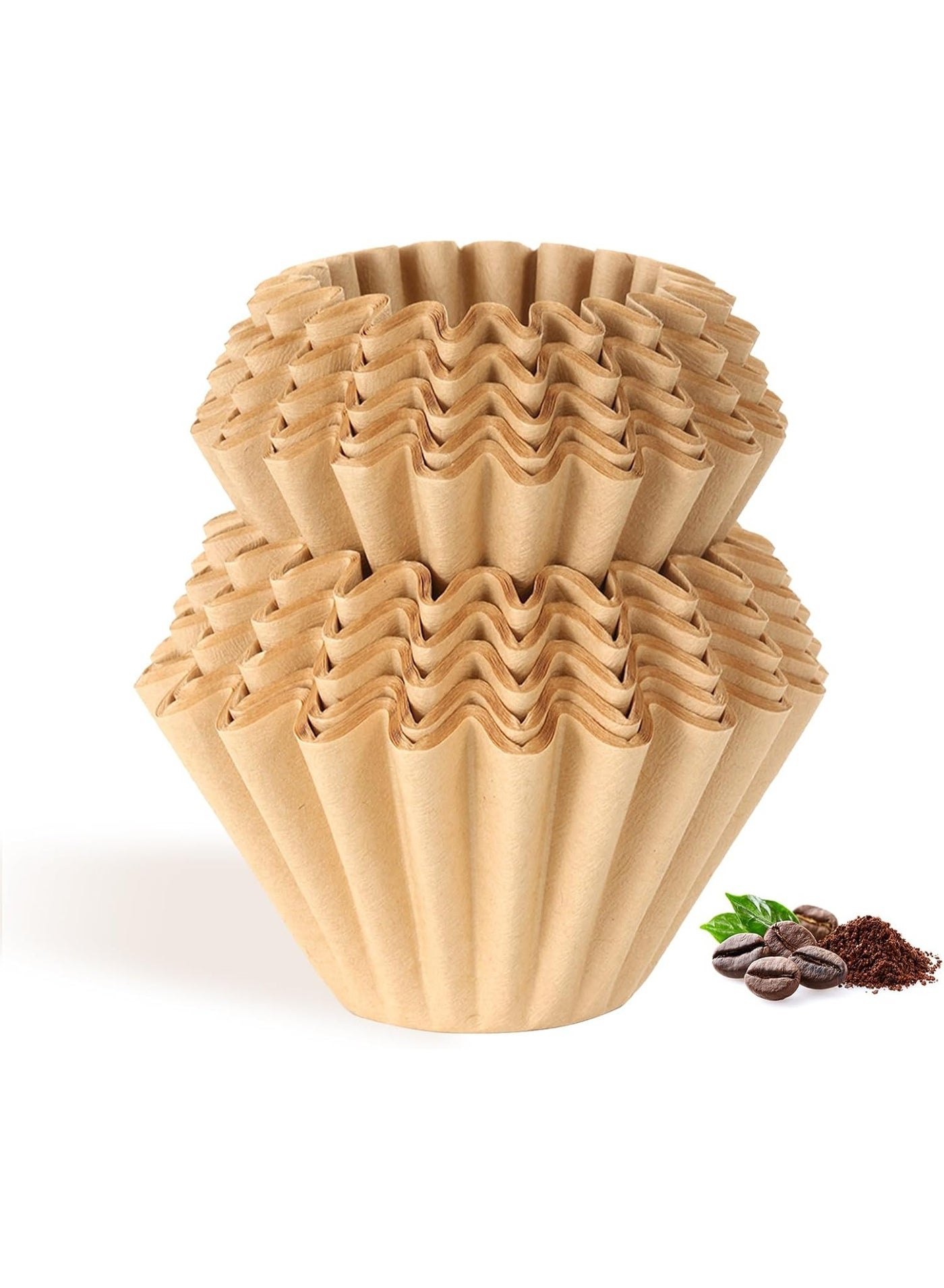 100 Count Unbleached Coffee Filters, 4-5 Cup Natural Basket Coffee Filter Paper for 5 Cup Coffee Maker, Small Coffee Travel Brewer, Single Serve Coffee Pot